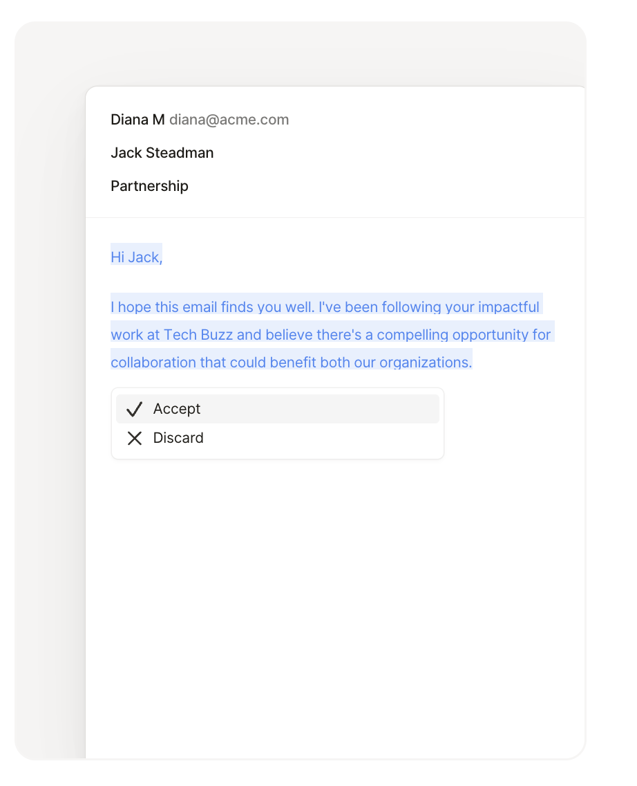 AI Reply Draft Example