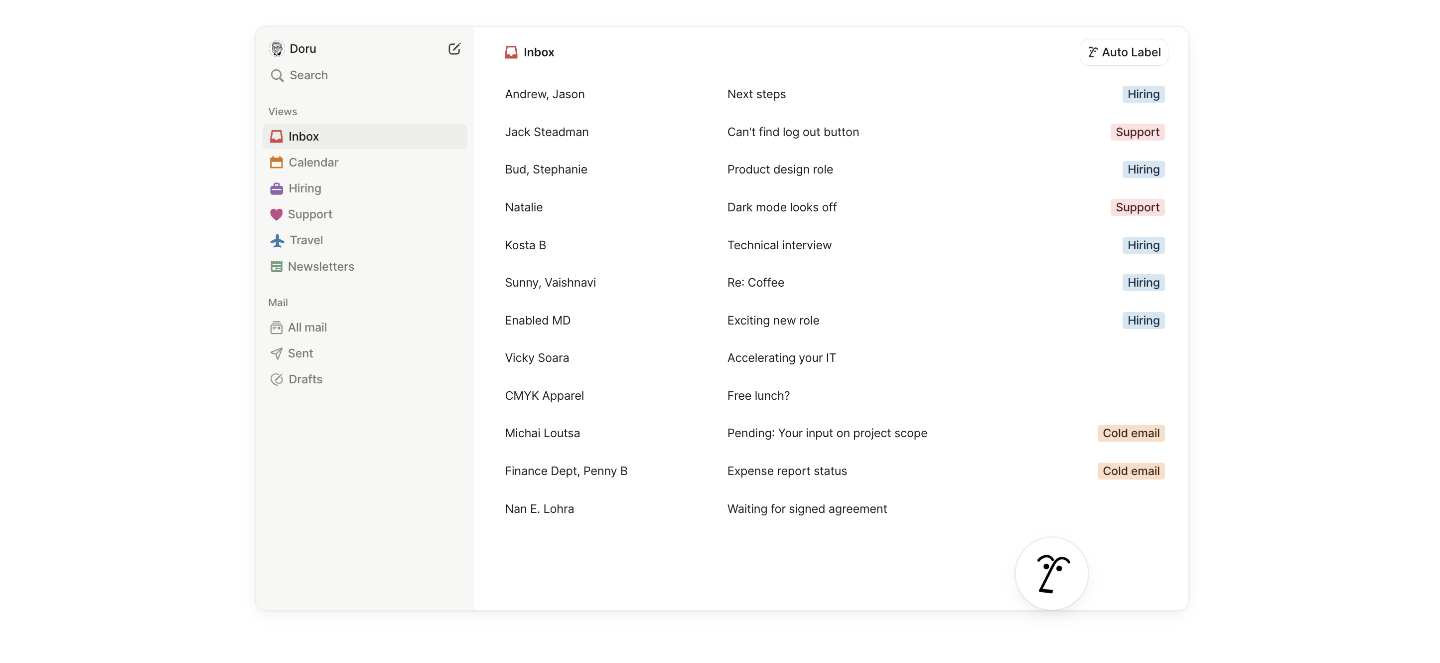Notion Mail Inbox Preview
